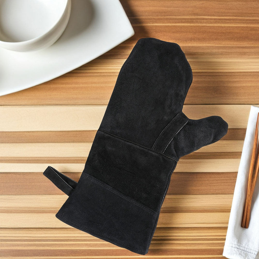 Heat Resistant Glove - 3Pcs Black Heat Resistant Oven Gloves