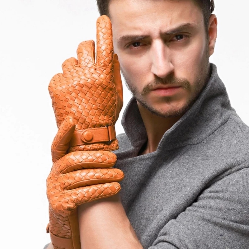 Leather Driving Glove - 2022 Mới Nam Găng Tay Chất