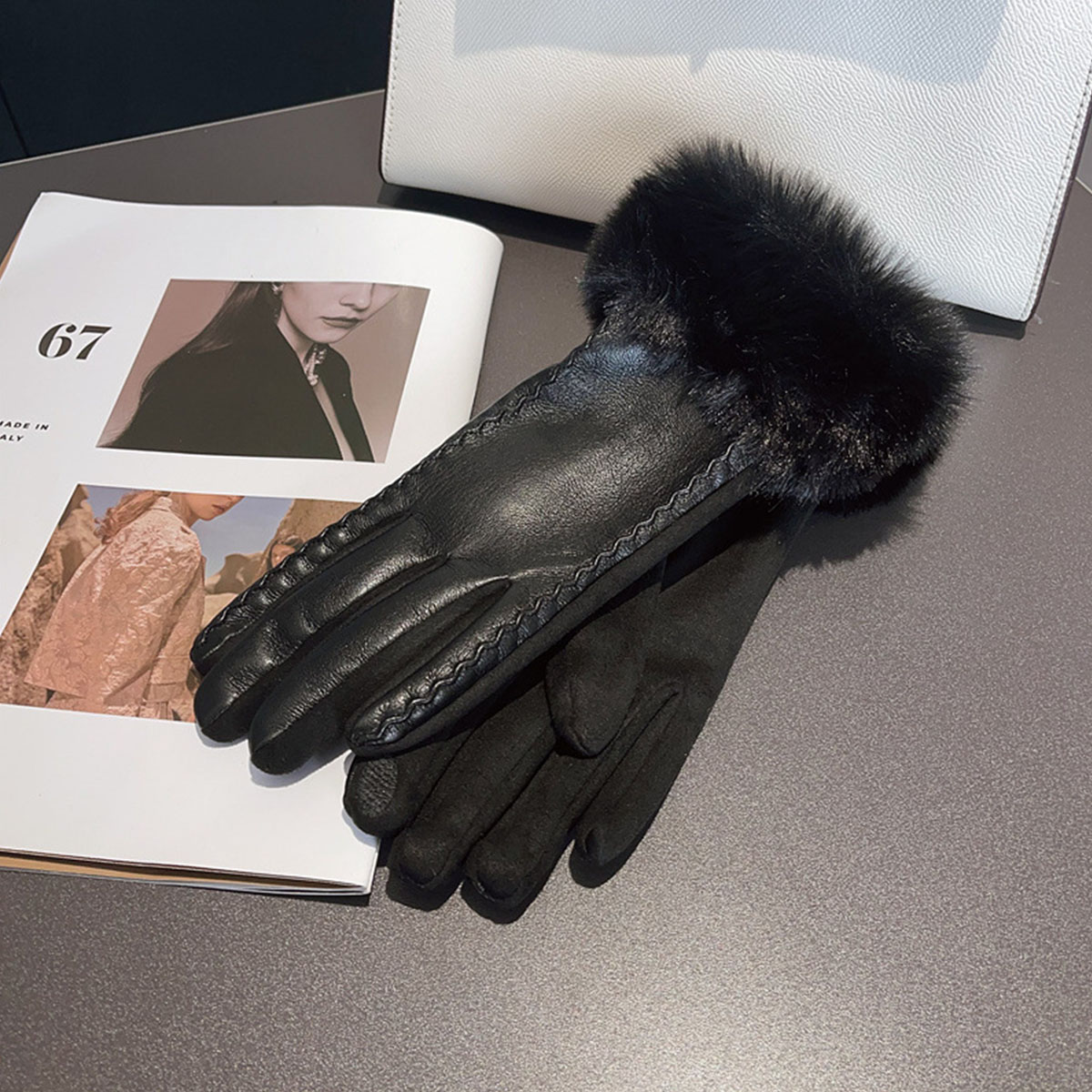 Women's Winter Luxury PU Leath - đánh giá và giá Leather Driving Glove