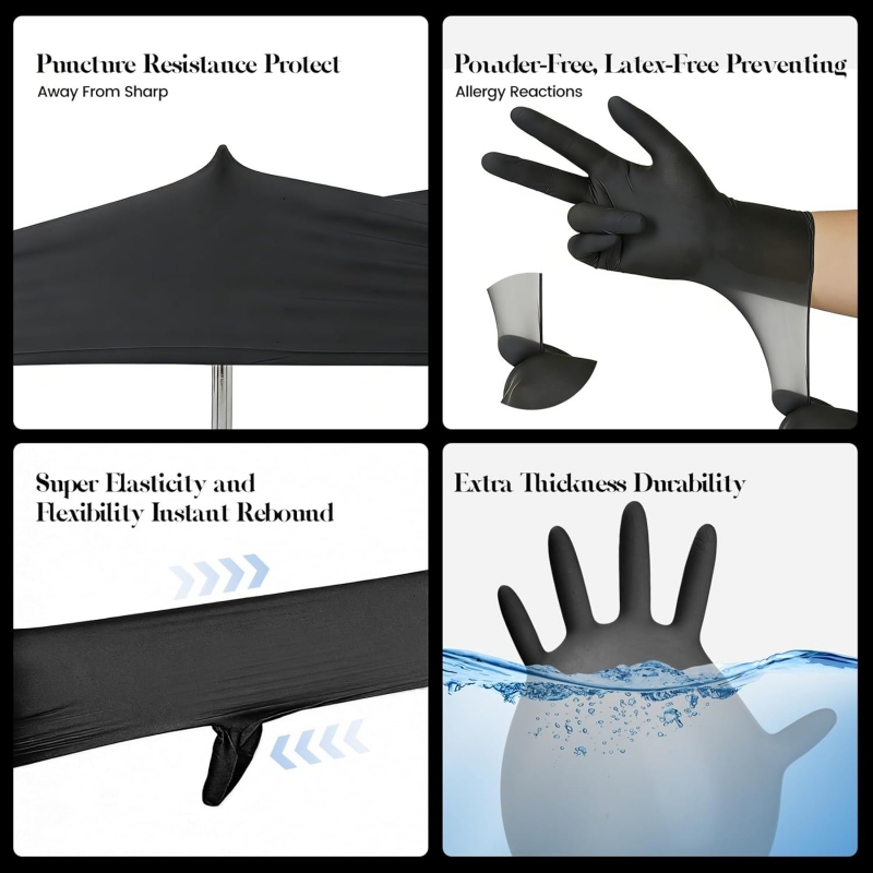 Kids Black Nitrile Disposable  - đánh giá và giá Nitrile Mechanic Glove
